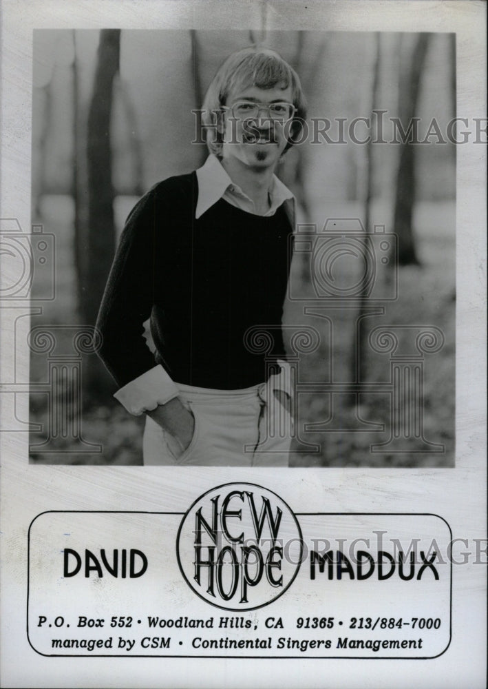 1975 Press Photo David Maddux Russell Part Christian - RRW98075 - Historic Images