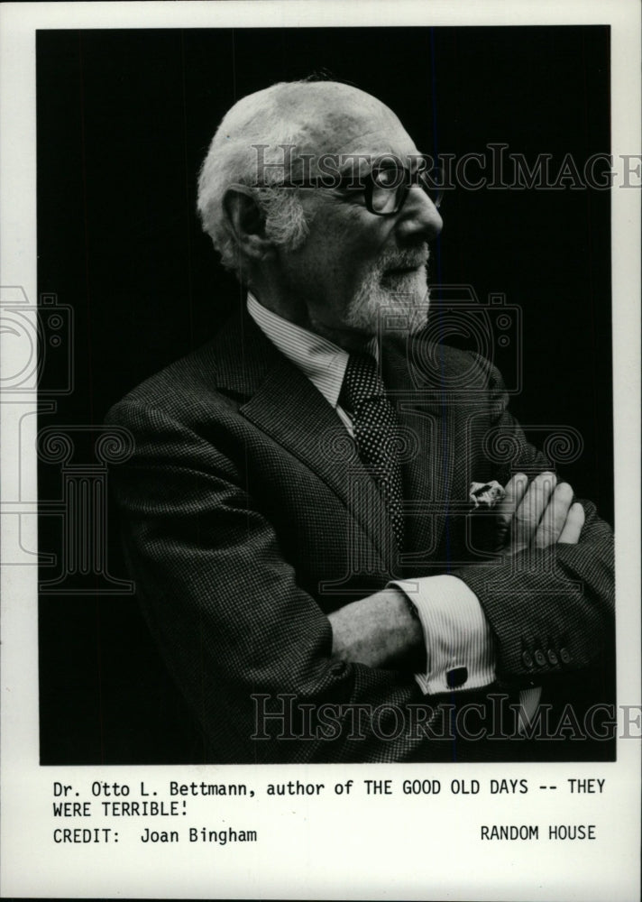 1975 Press Photo Dr.Otto L.Bettman, American Author. - RRW98185 - Historic Images