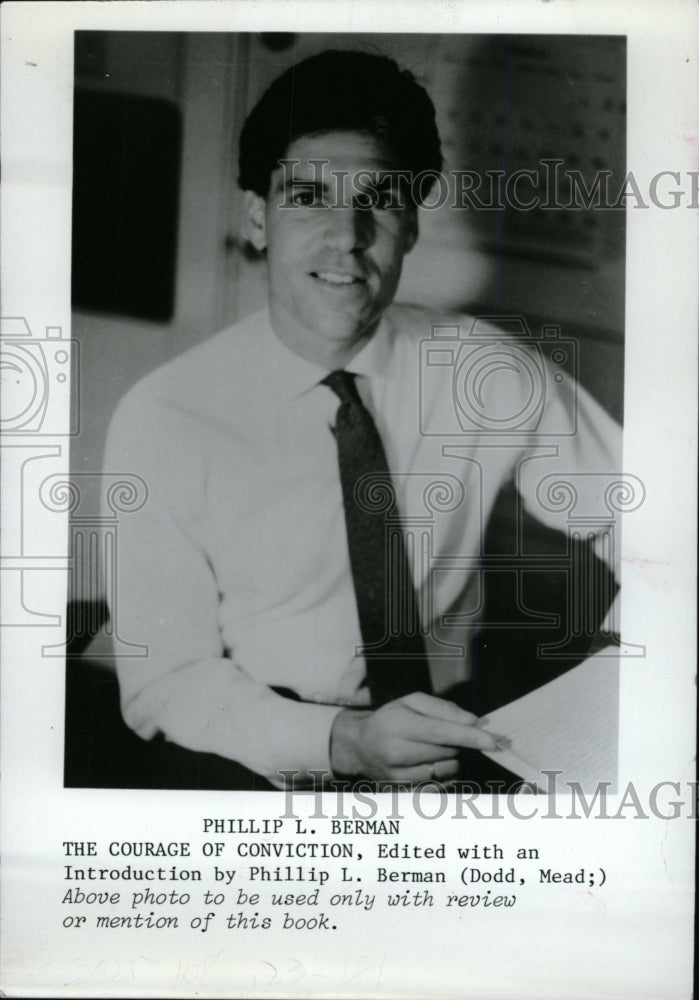 1986 Press Photo American Author Phillip L. Berman - RRW98203 - Historic Images