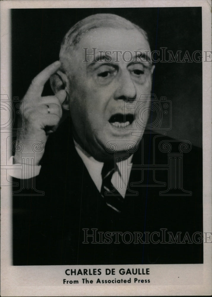 1968 Press Photo Charles De Gaulle French Statesman - RRW98255 - Historic Images