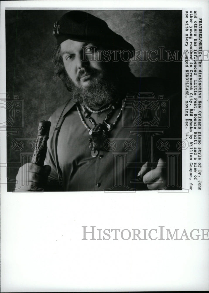 1991 Press Photo Dr. John American Singer Pianist - RRW98383 - Historic Images