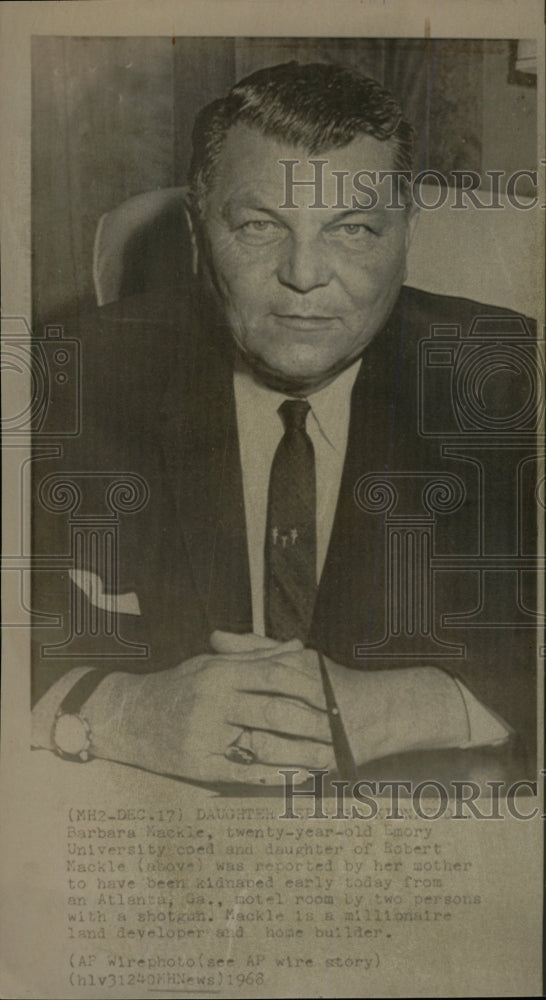 1968 Press Photo Robert Mackle millionaire businessman - RRW98437 - Historic Images