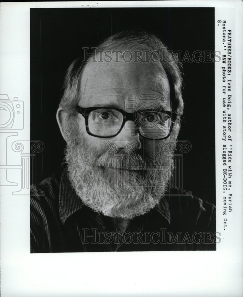 1990 Press Photo Ivan Doig American Novelist Author Rid - RRW98449 - Historic Images