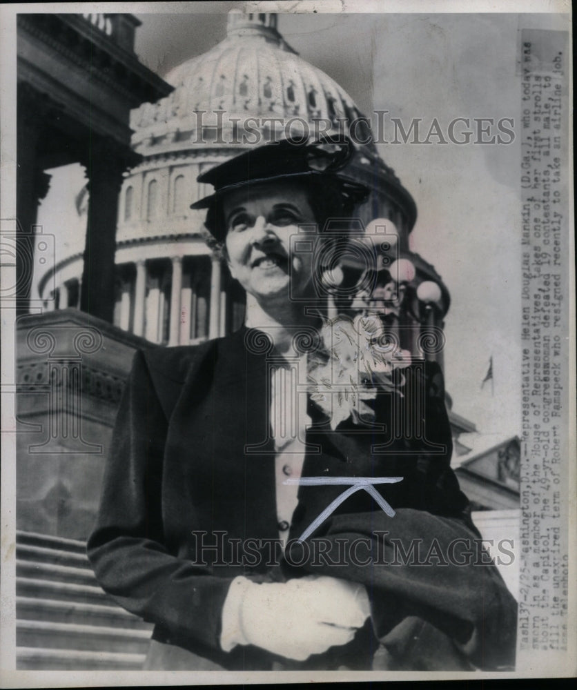 1946 Press Photo Rep. Mankin 1st stroll around Capitol - RRW98573 - Historic Images