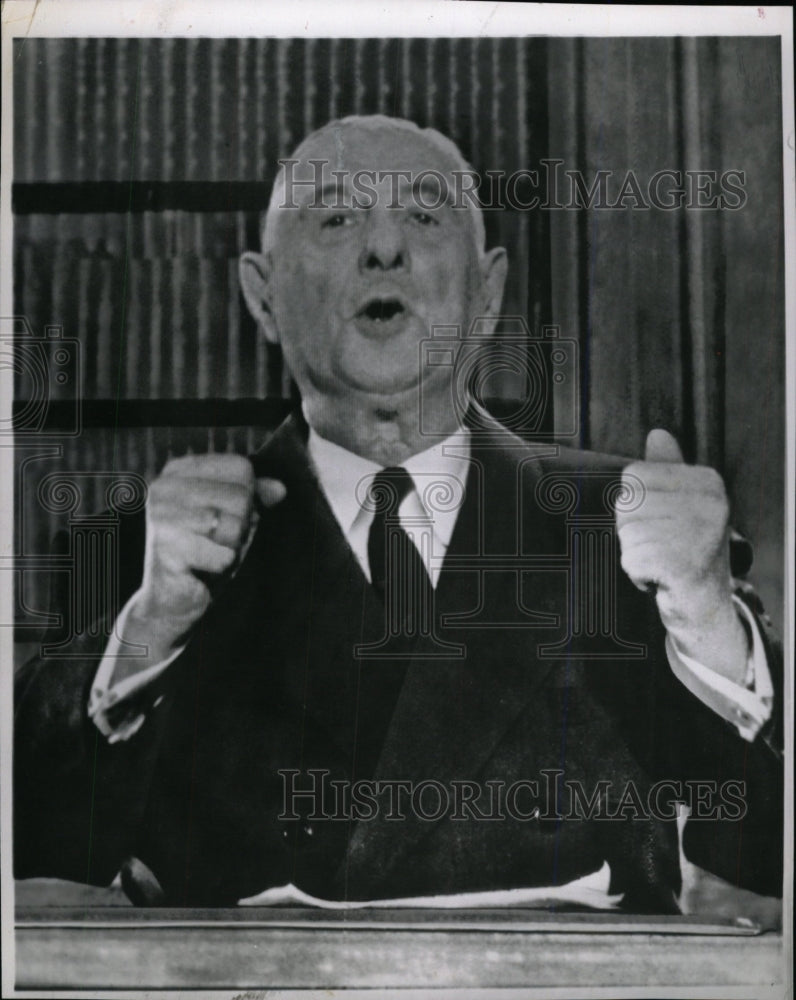 1962 Press Photo Charles De Gaulle French general - RRW98631 - Historic Images