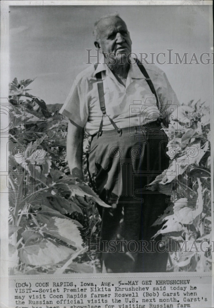 1959 Press Photo SOVIET PREMIER NIKITA KHRUSHCHEV - RRW98767 - Historic Images