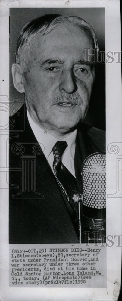 1950 Press Photo Henry L. Stimson Secretary Of State - RRW98825 - Historic Images