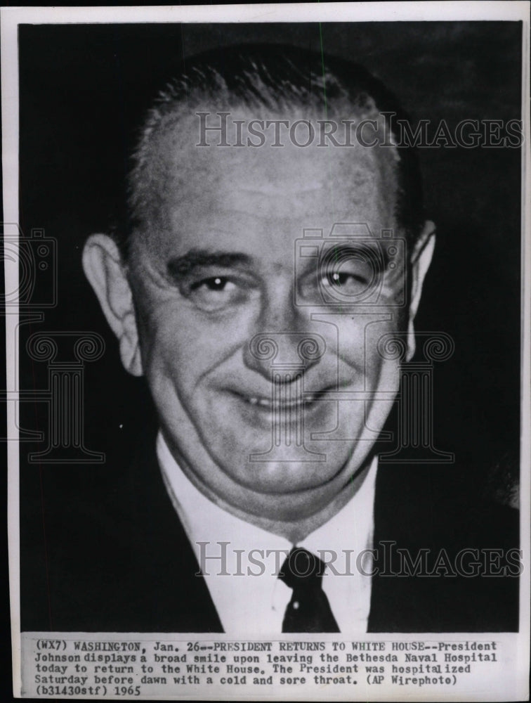 1965 Photo Pres Lyndon Johnson Returns To White House - RRW98869 - Historic Images