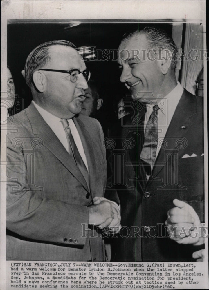 1960 Press Photo Senator Lyndon Johnson - RRW98905 - Historic Images