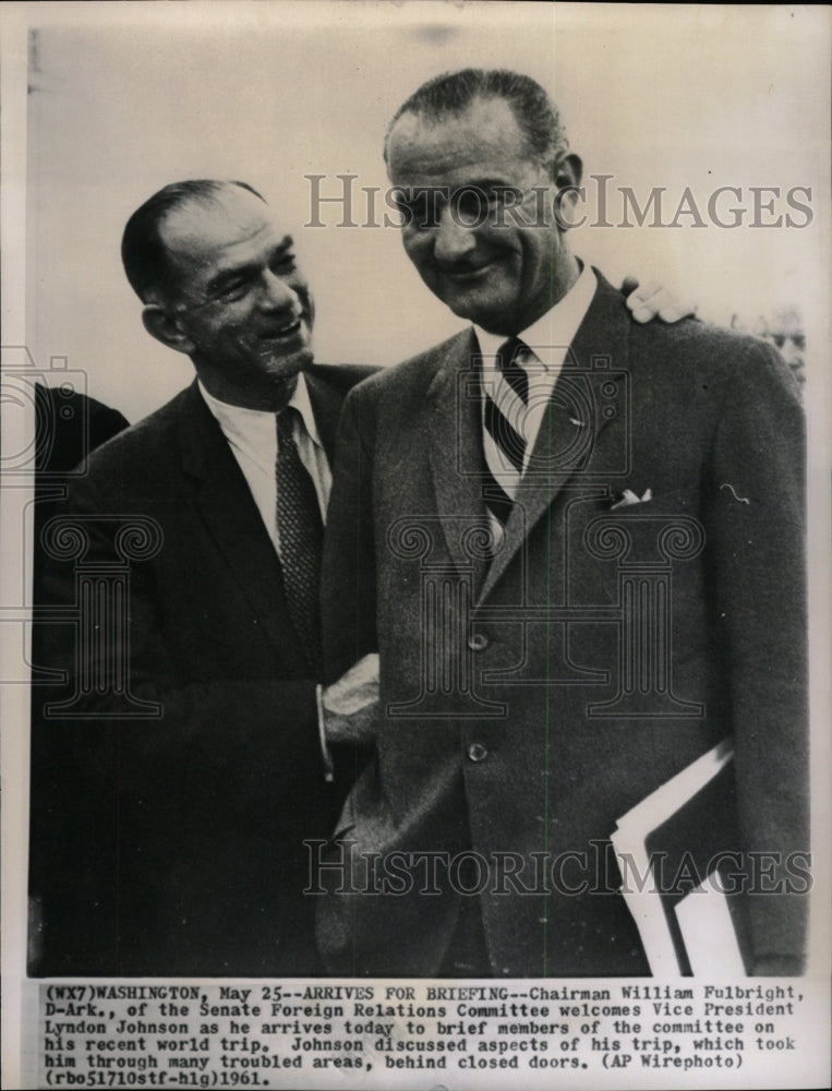 1961 Press Photo U.S. Vice President Lyndon B. Johnson - RRW98915 - Historic Images