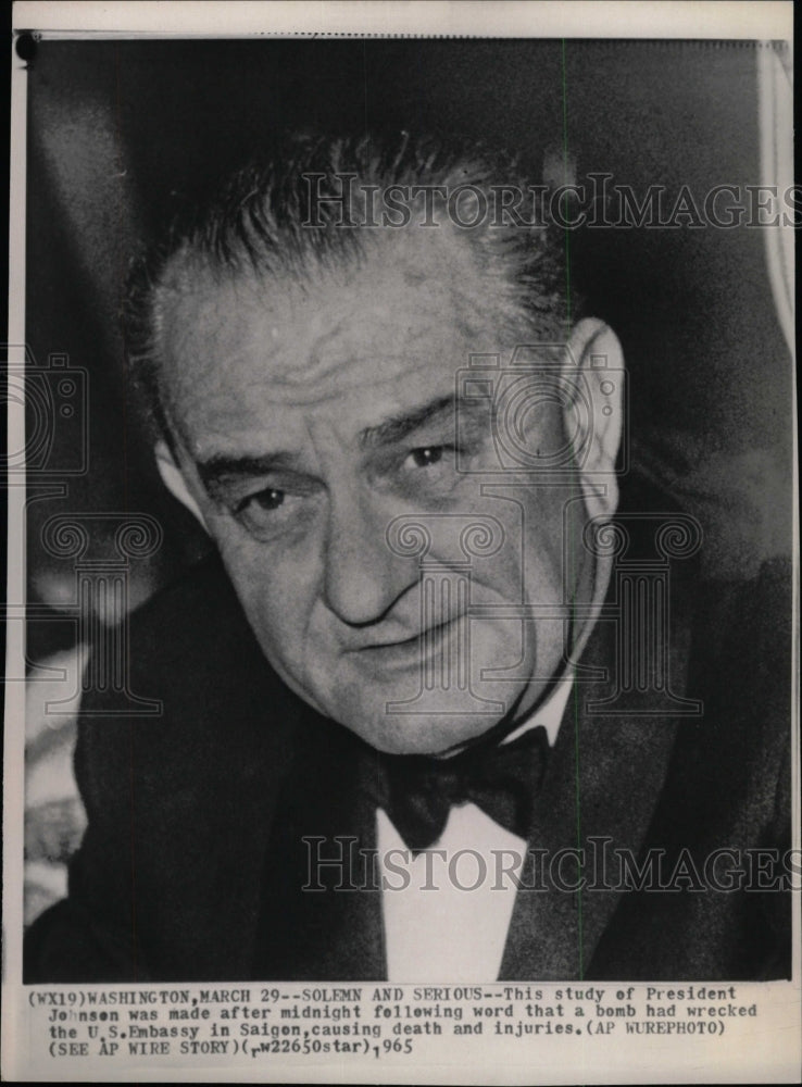 1965 Press Photo President Lyndon B Johnson - RRW99015 - Historic Images