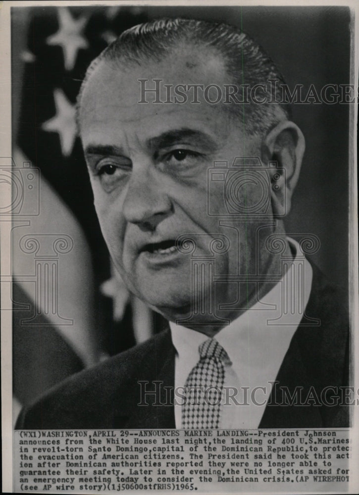 19665 Press Photo Lyndon Johnson President UnitedStates - RRW99087 - Historic Images