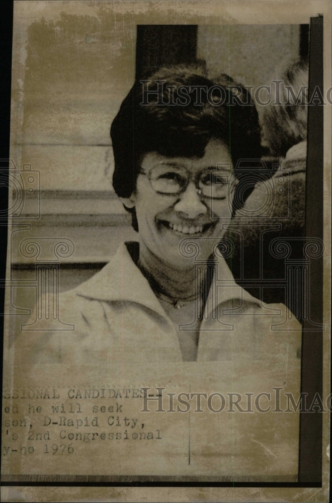 1976 Press Photo Grace Mickelson South Dakota Democrat - RRW99129 - Historic Images