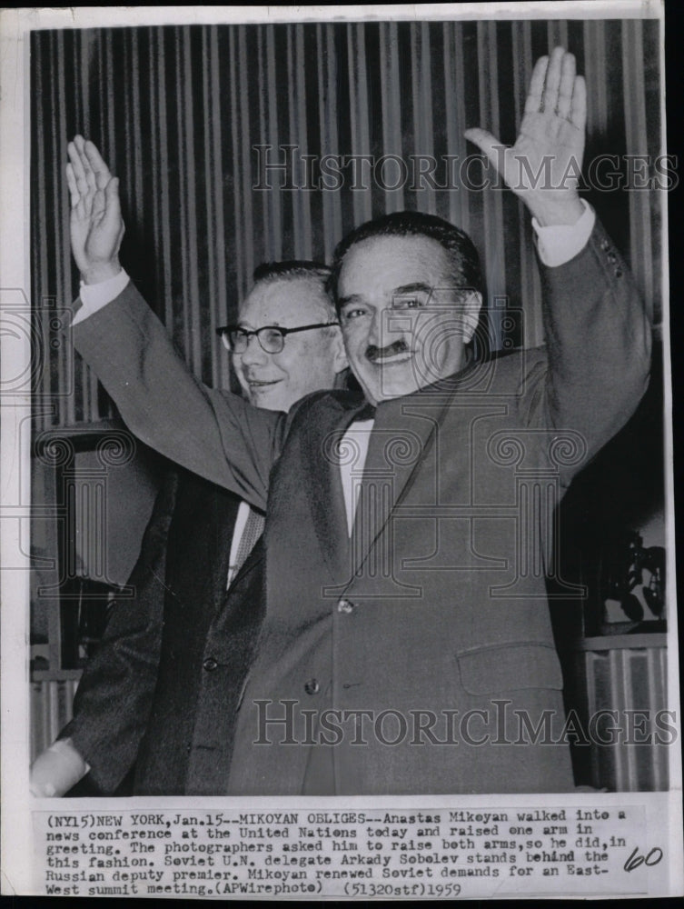 1959 Press Photo Anastas Mikoyan Soviet Statesman Rules - RRW99253 - Historic Images