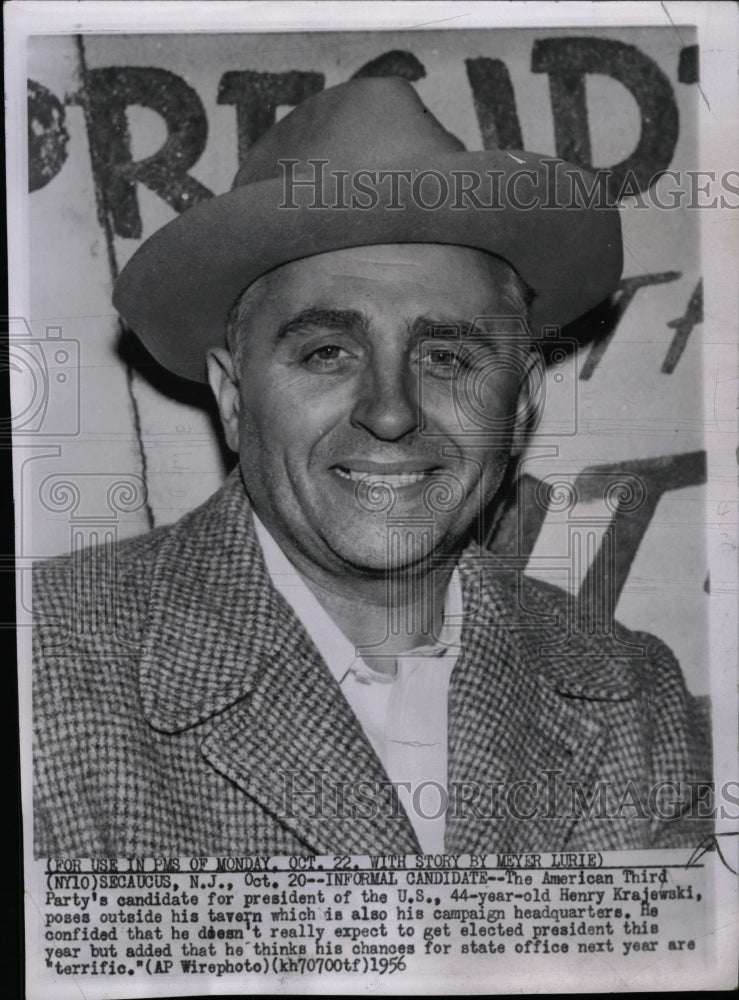 1956 Press Photo Henry Kajewski, Third Party Candidate - RRW99389 - Historic Images