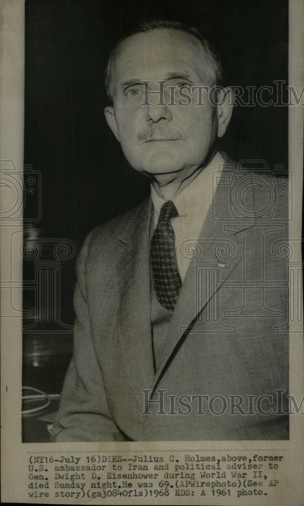 1961 Press Photo Julius Holmes former US Amb. to Iran. - RRW99463 - Historic Images