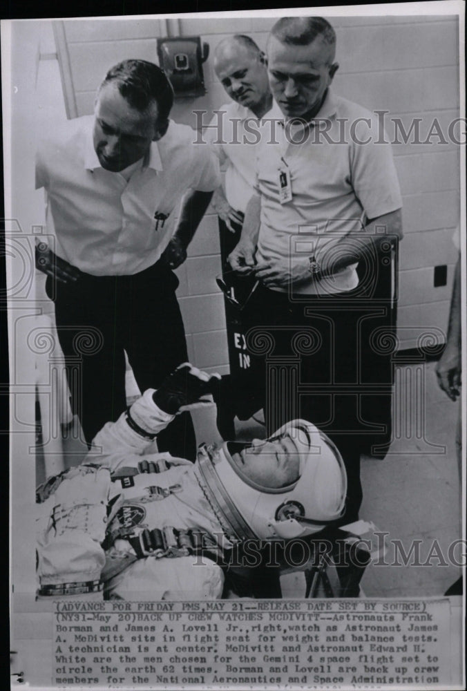 1965 Press Photo Frank Borman James McDivitt flight - RRW99515 - Historic Images