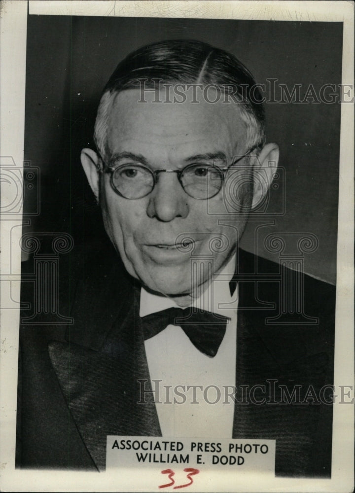 1939 Press Photo William E. Dodd American Diplomat - RRW99613 - Historic Images