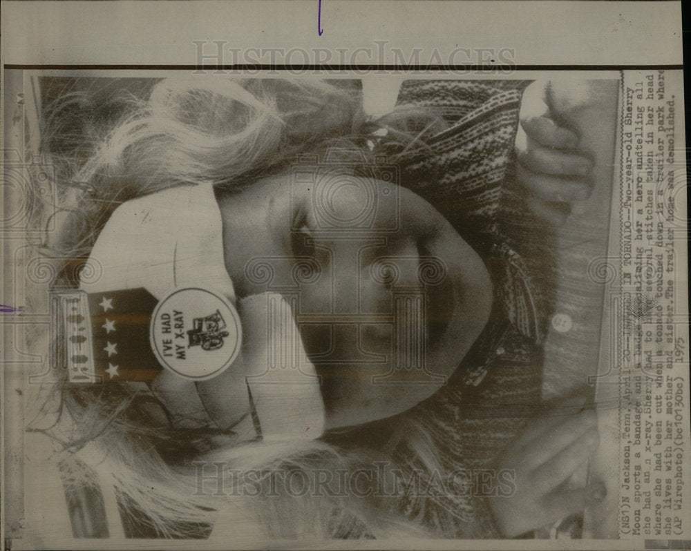 1975 X Ray Sherry moon sports bandage hero - Historic Images