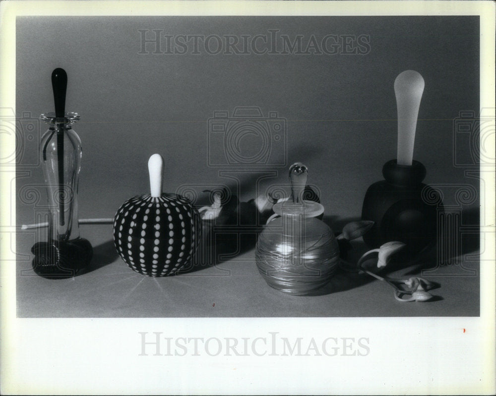 1991 Press Photo Glass Perfume Bottles Lill Ceramic - Historic Images