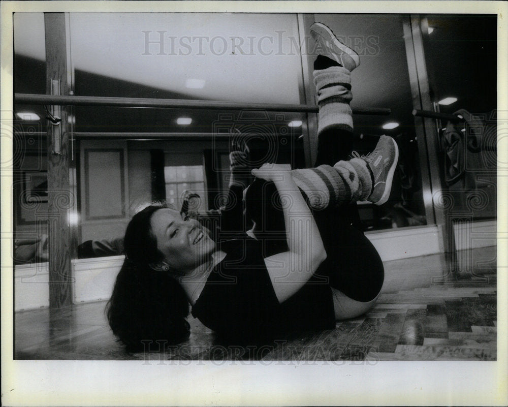 1985 Press Photo Andrea Vargas Clark Dance fitness work - Historic Images