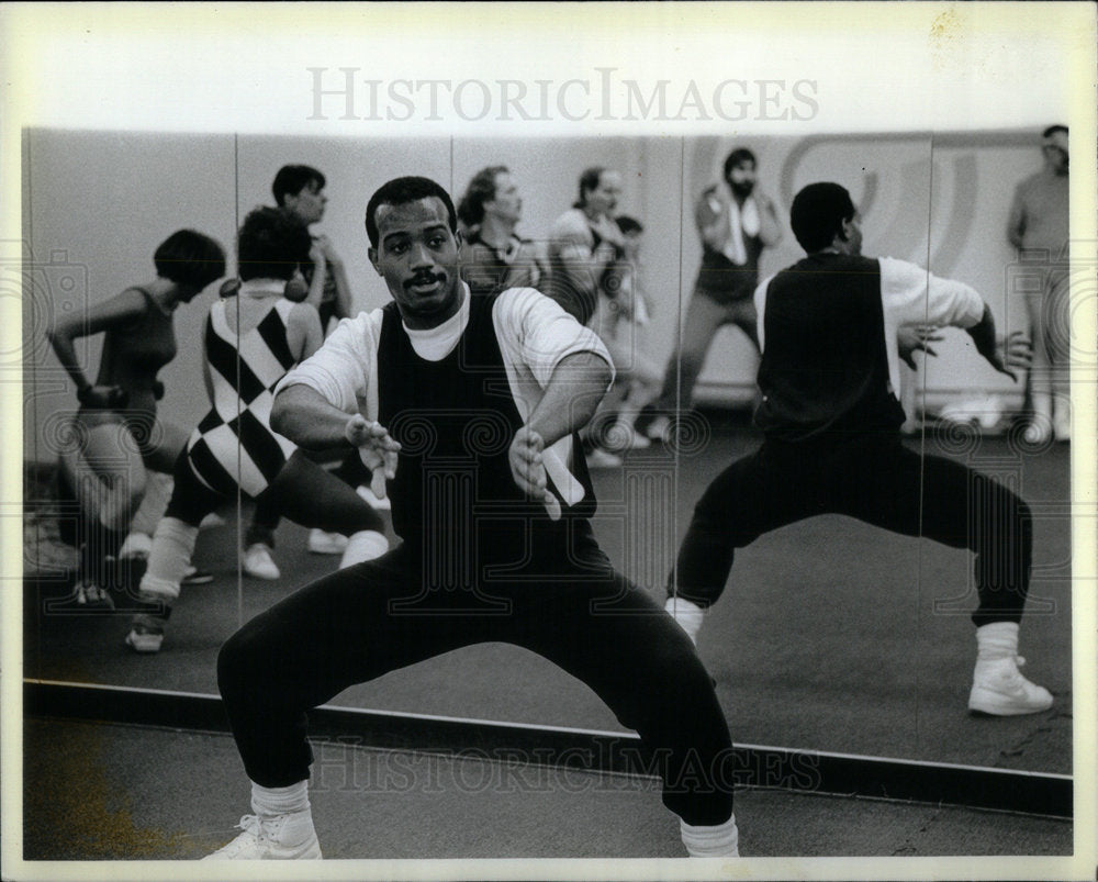 1985, Model Michael Tyler exercise aerobics - RRX00241 - Historic Images