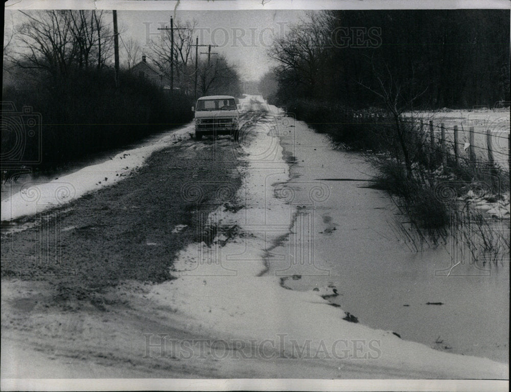 1974 Road Flooded Property Shady House Area - Historic Images