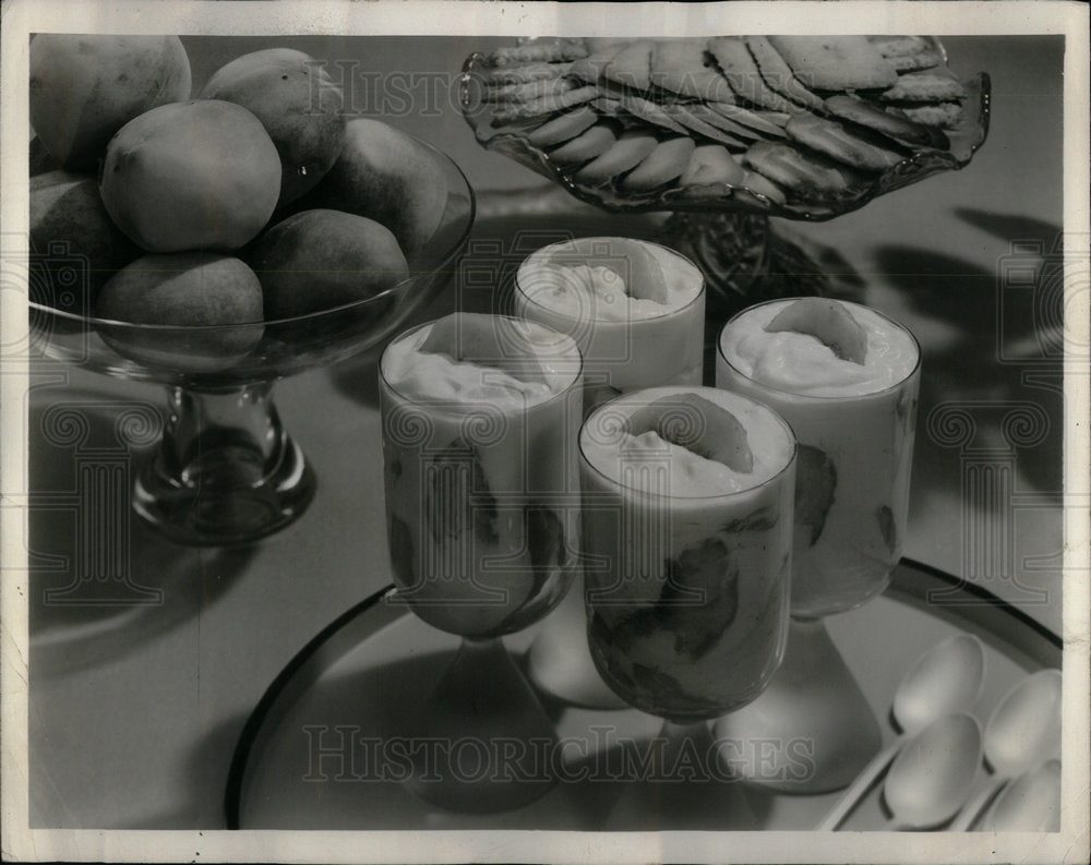 1966 Peaches Cream Desserts - Historic Images