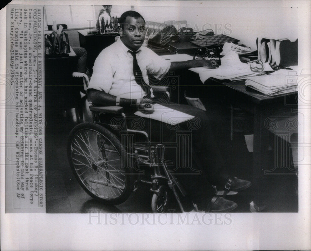 1965 Thomas Nickey Countee Jr Chair Peace - Historic Images