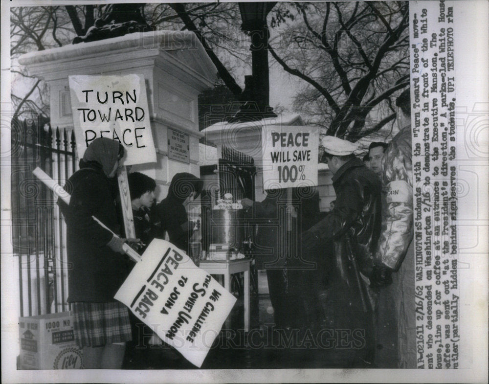 1962 Washington White House Student Peace - Historic Images