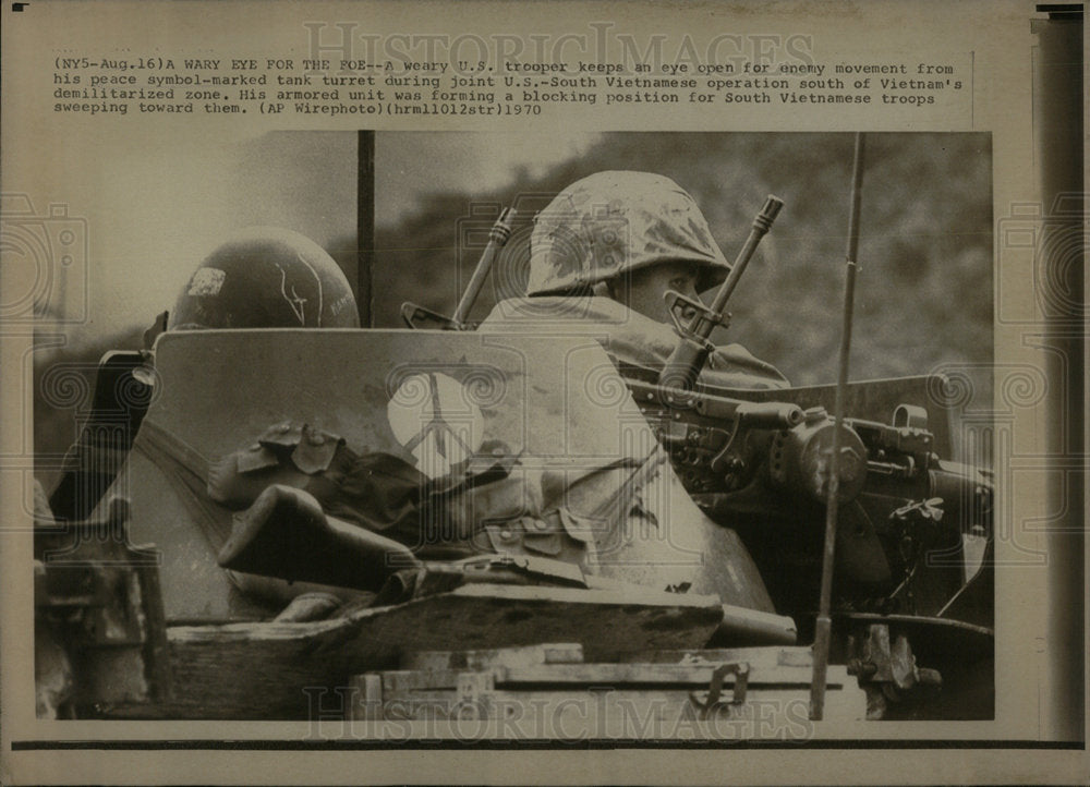 1970 U. S. Trooper South Vietnamese - Historic Images