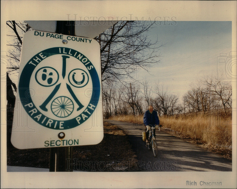 1991 Robert McRay Illinois Bike Path Praire-Historic Images