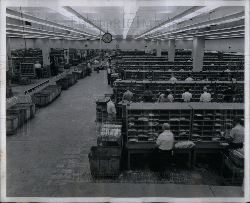 1961 Post Office Secondary Mail Section - Historic Images