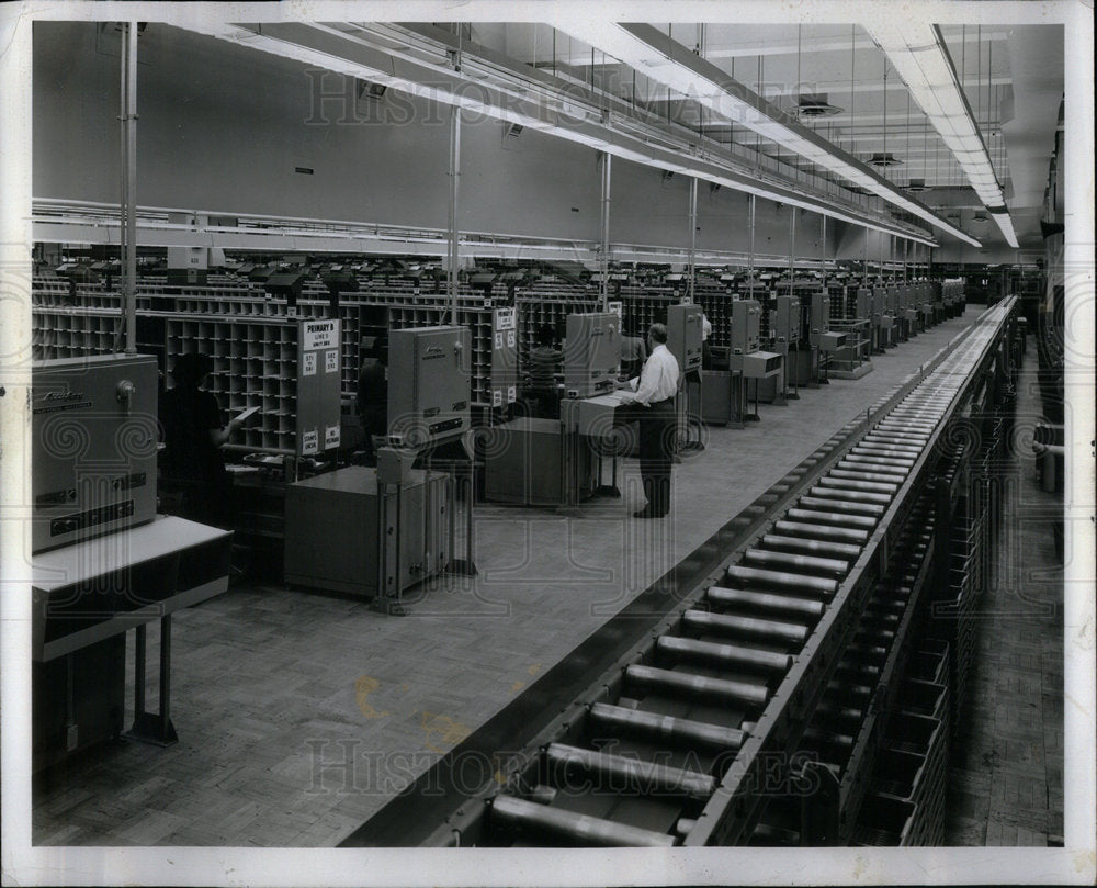 1961 Post Office Sorting Area - Historic Images