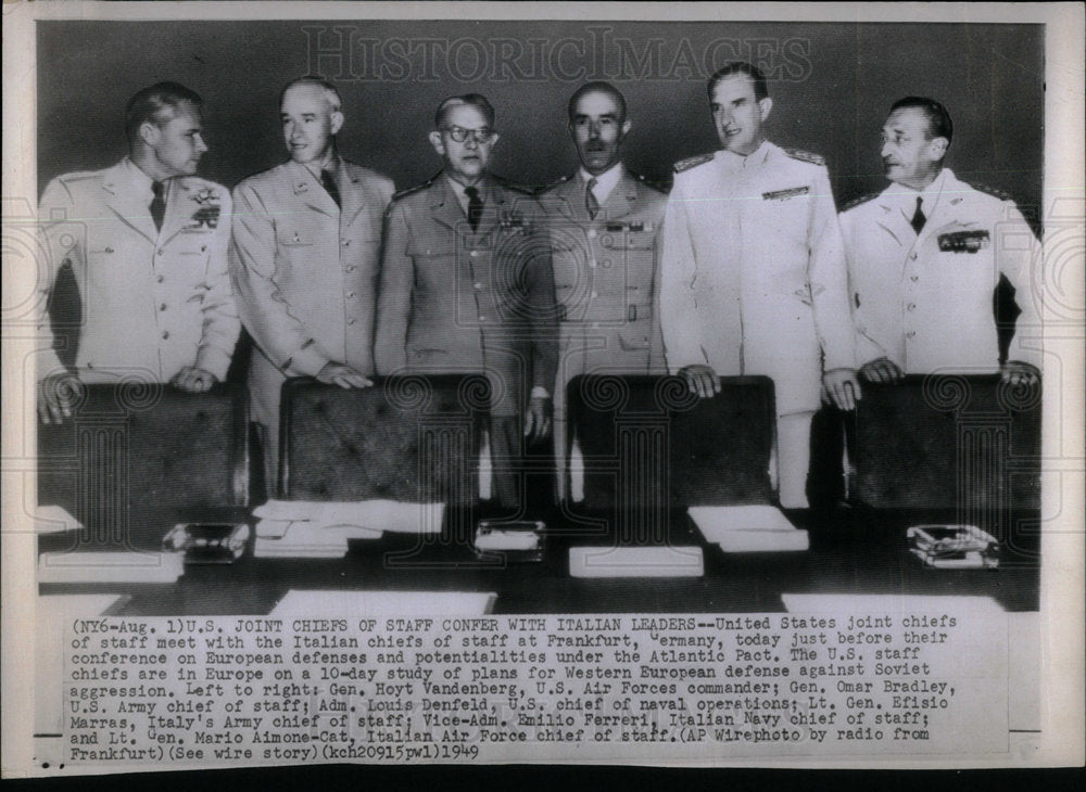 1949 United States Italy Army Chief Staff - Historic Images