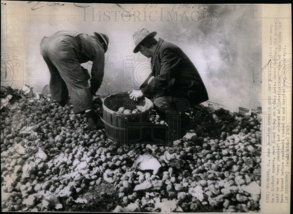 1949 Dump Potato Square Today Knee Deep - Historic Images