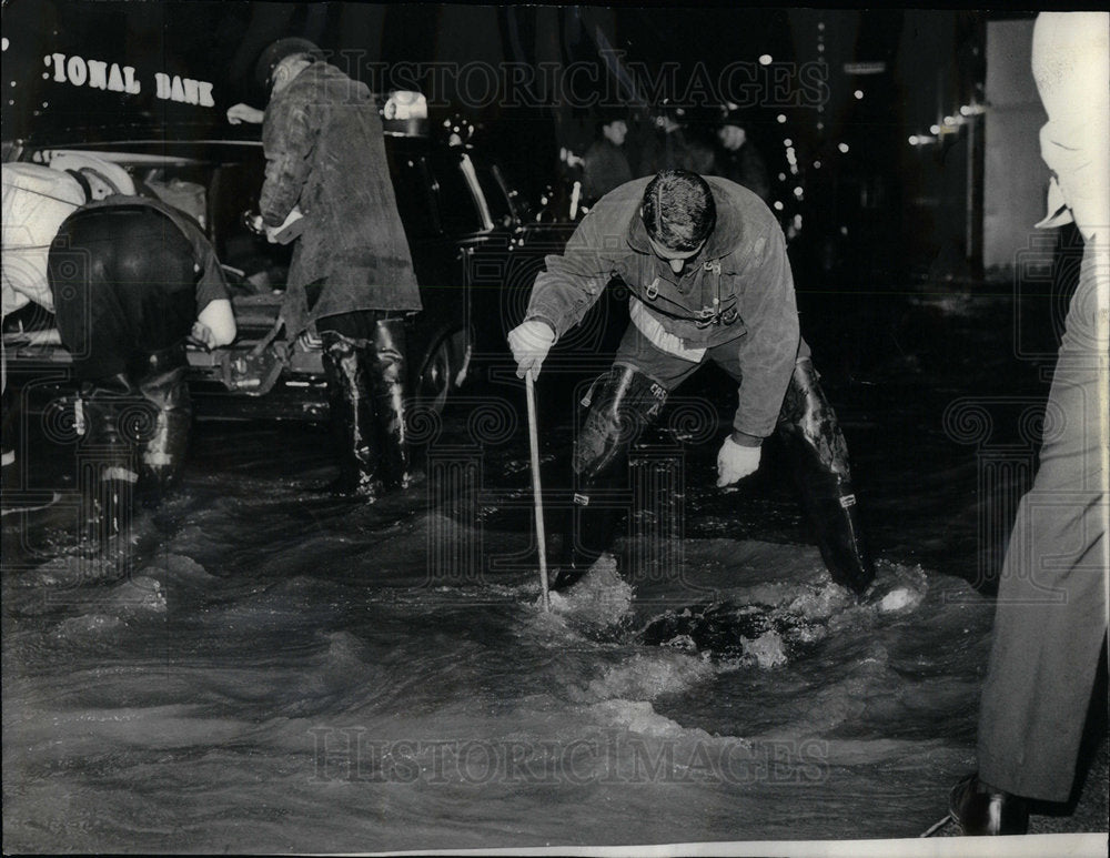 1966 Broken Water Main Faster Subside - Historic Images