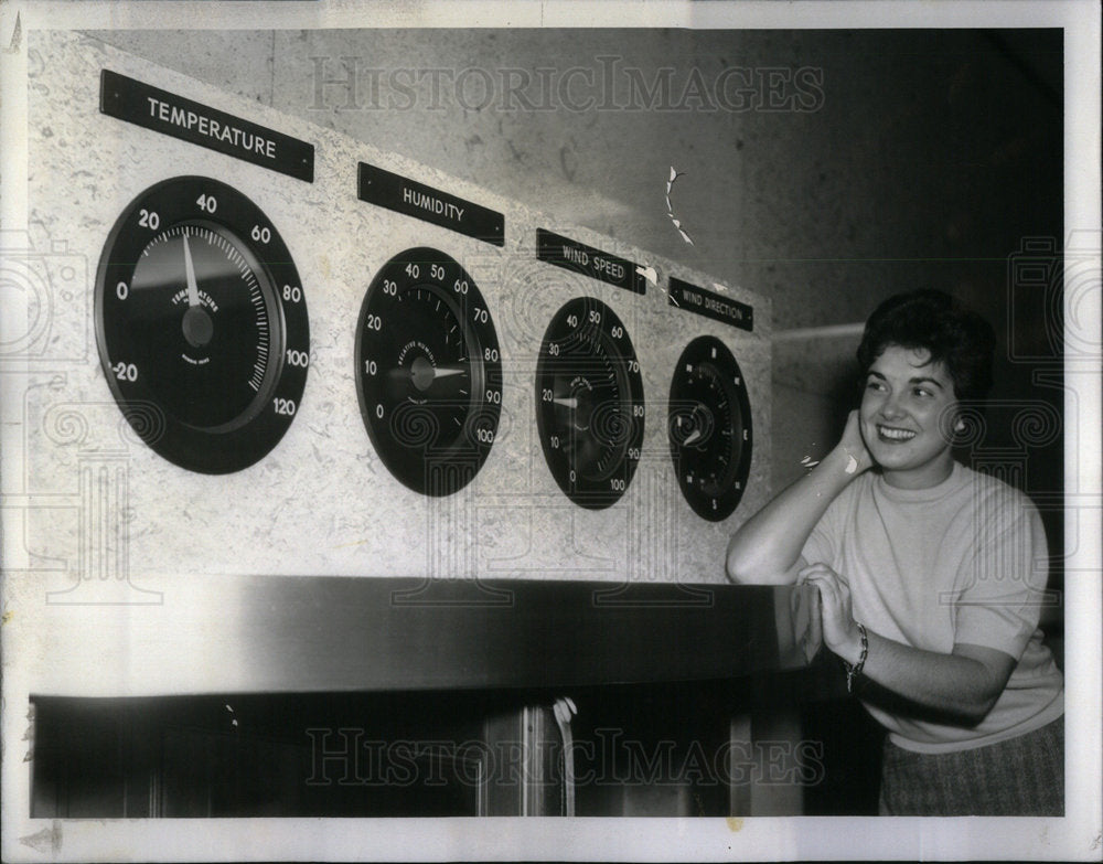 1959 Electronic Weather Dials Chicago Bldg-Historic Images