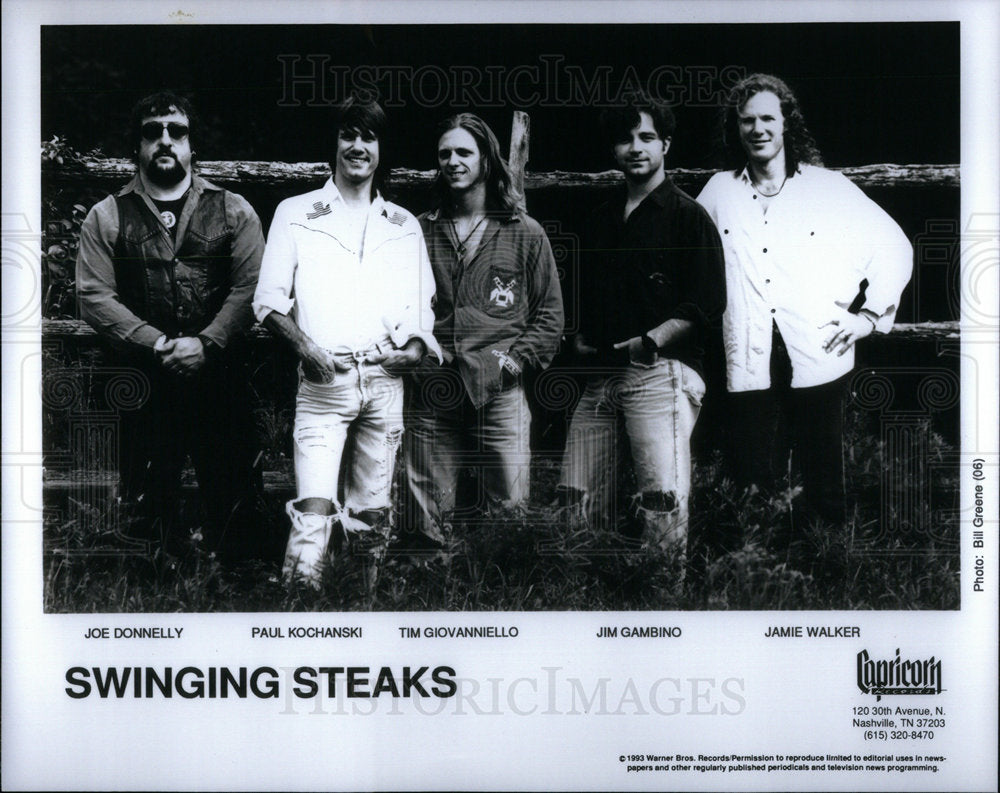 1993 Swinging Steaks Band Promotional Shot - Historic Images