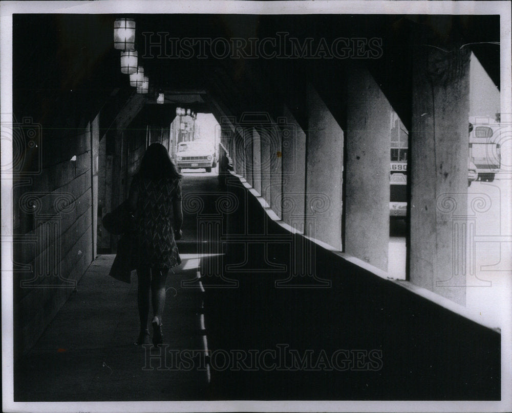 1970 Teenager Scrolling Thru The New Bank - Historic Images