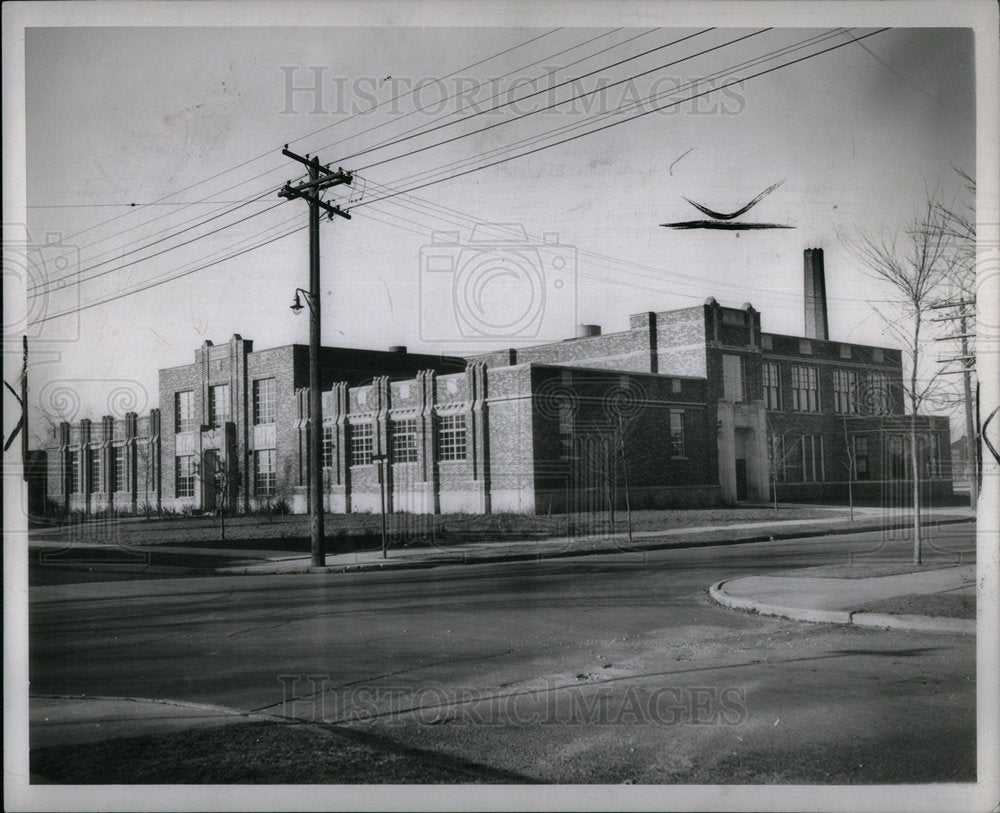 1950 Arthur High School Exterior Detroit - Historic Images