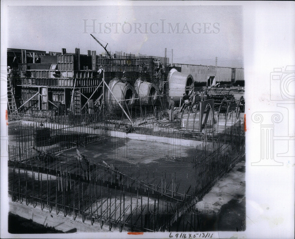 1961 Workers Construct Concrete Water Mains - Historic Images