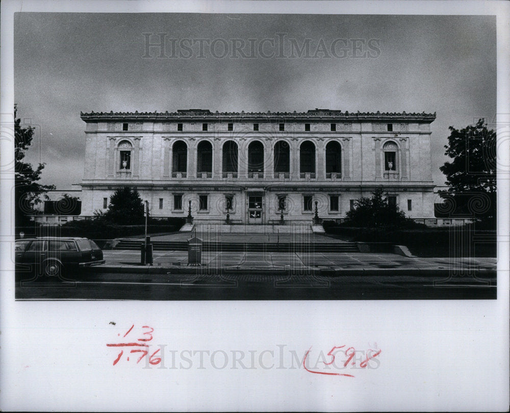 1978 Detroit Public Library Street View - Historic Images