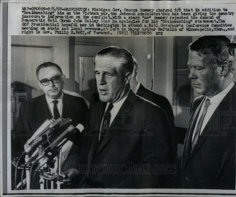 1967 Gov. Romney Makes Vietnam Charges - Historic Images