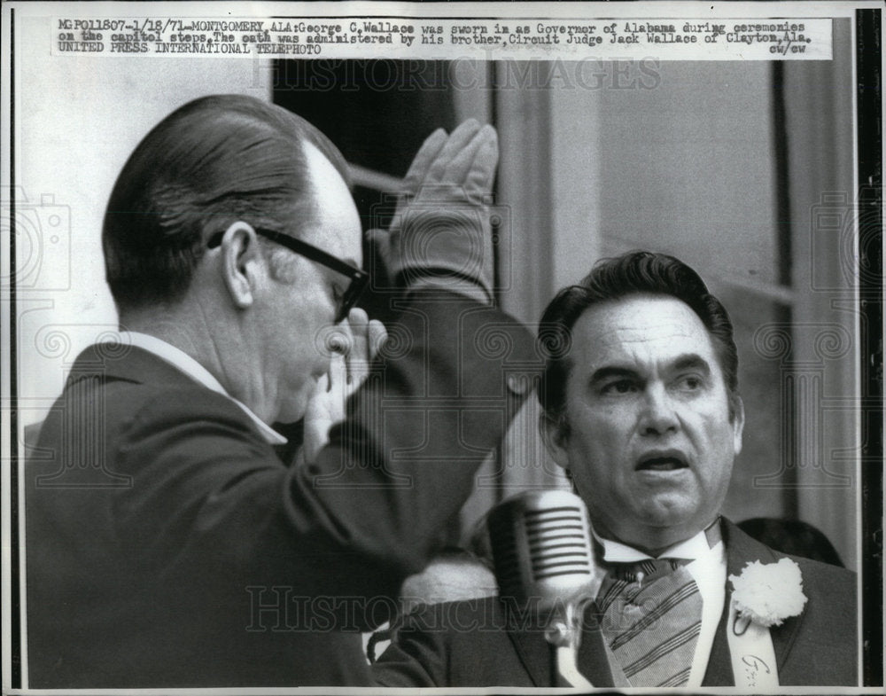 1971 George Wallace sworn in as Alabama Gov - Historic Images