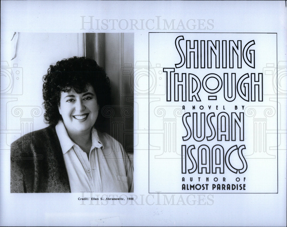 1988 Susan Isaacs Novelist Screenwriter Det - Historic Images