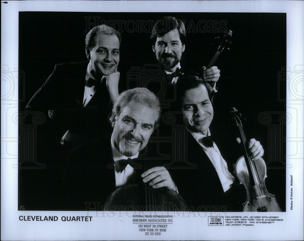 1995 Cleveland Quartet string quartet music - Historic Images