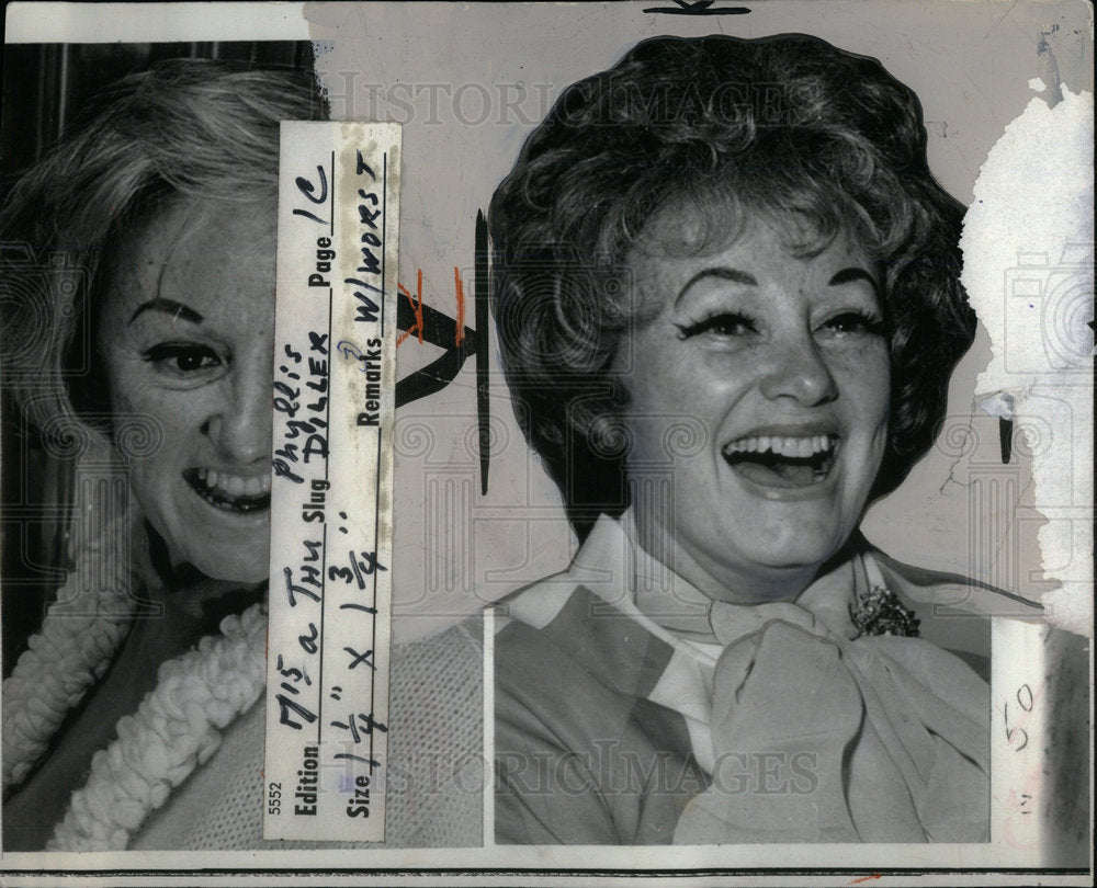 1972 Phyllis Diller/Comedy/Actress - Historic Images