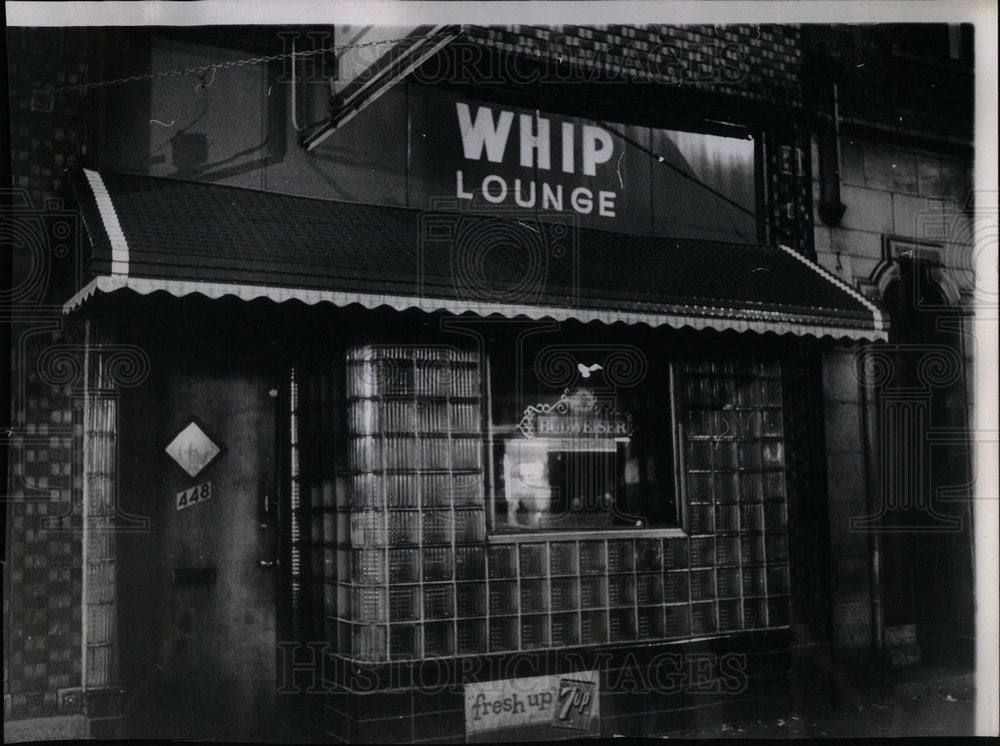 1968 Exterior view Whip lounge Police man - Historic Images