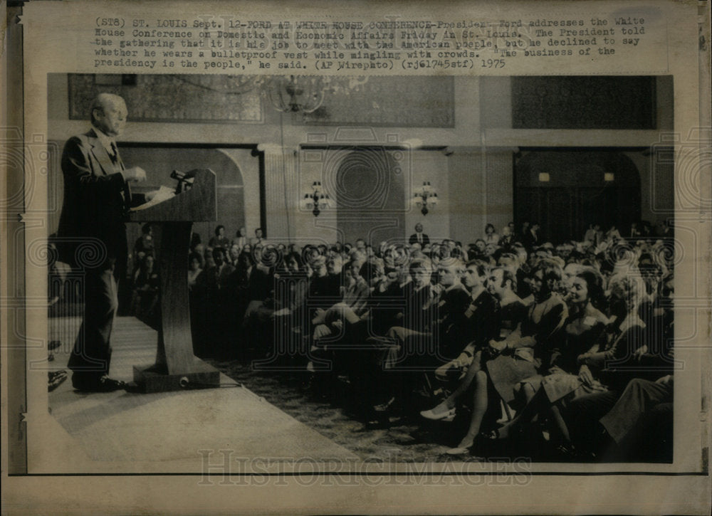 1975 White House Conference Ford Domestic - Historic Images